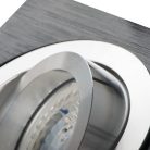 Kanlux Gx5,3, 12V, IP20, 90x90 mm, eloxált fekete, alumínium házas, szögletes, 30°-ban állítható mennyezeti spot lámpatest, SEIDY