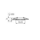 Kanlux Gx5,3, 12V, IP20, 90x90 mm, eloxált fekete, alumínium házas, szögletes, 30°-ban állítható mennyezeti spot lámpatest, SEIDY