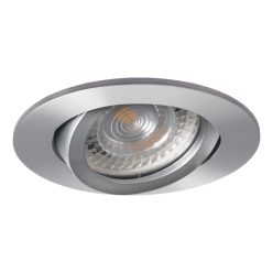   Kanlux Gx5,3, 12V, IP20, Ø82 mm, alumínium, alumínium házas, kerek, 30°-ban állítható mennyezeti spot lámpatest, EVIT