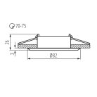 Kanlux Gx5,3, 12V, IP20, Ø82 mm, alumínium, alumínium házas, kerek, 30°-ban állítható mennyezeti spot lámpatest, EVIT
