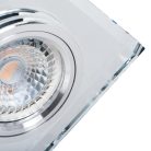 Kanlux Gx5,3, 12V, IP20, 90x90 mm, fekete, üveg házas, szögletes mennyezeti spot lámpatest, MORTA