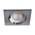 Kanlux Gx5,3, 12V, IP20, Ø82 mm, eloxált fekete, alumínium házas, szögletes, 30°-ban állítható mennyezeti spot lámpatest, GWIEN