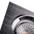 Kanlux Gx5,3, 12V, IP20, Ø82 mm, eloxált fekete, alumínium házas, szögletes, 30°-ban állítható mennyezeti spot lámpatest, GWIEN