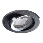 Kanlux Gx5,3, 12V, IP20, Ø82 mm, eloxált fekete, alumínium házas, kerek, 30°-ban állítható mennyezeti spot lámpatest, GWIEN