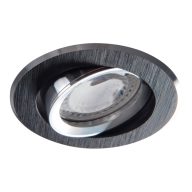   Kanlux Gx5,3, 12V, IP20, Ø82 mm, eloxált fekete, alumínium házas, kerek, 30°-ban állítható mennyezeti spot lámpatest, GWIEN