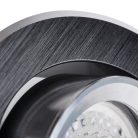 Kanlux Gx5,3, 12V, IP20, Ø82 mm, eloxált fekete, alumínium házas, kerek, 30°-ban állítható mennyezeti spot lámpatest, GWIEN