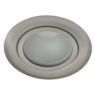 Kanlux 12V, 0,8W, 42 lm, 3000K, Ø73 mm, matt króm színű, acél házas, kerek, meleg fehér bútorvilágító LED spot lámpatest, GAVI LED