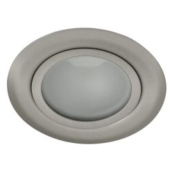   Kanlux 12V, 0,8W, 42 lm, 3000K, Ø73 mm, matt króm színű, acél házas, kerek, meleg fehér bútorvilágító LED spot lámpatest, GAVI LED
