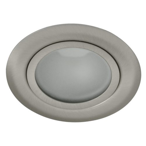 Kanlux 12V, 0,8W, 42 lm, 3000K, Ø73 mm, matt króm színű, acél házas, kerek, meleg fehér bútorvilágító LED spot lámpatest, GAVI LED
