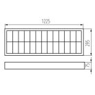 Kanlux 2xG13, fehér, acél házas, 295x1225 mm, falon kívüli lámpatest, NOTUS