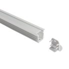 Kanlux 19x1000 mm süllyesztett felületre szerelhető eloxált alumínium LED szalag profil, PROFILO I SET-MI-W – max 10 mm széles LED szalaghoz