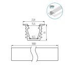 Kanlux 19x1000 mm süllyesztett felületre szerelhető eloxált alumínium LED szalag profil, PROFILO I SET-MI-W – max 10 mm széles LED szalaghoz