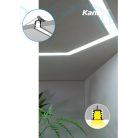 Kanlux 19x1000 mm süllyesztett felületre szerelhető eloxált alumínium LED szalag profil, PROFILO I SET-MI-W – max 10 mm széles LED szalaghoz