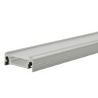 Kanlux PROFILO D LED szalag profil, 10×2000 mm, lapos, eloxált alumínium – felületre szerelhető, max 10 mm LED szalaghoz