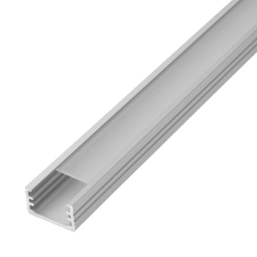 Kanlux 10x2000 mm szögletes, kis méretű, felületre szerelhető eloxált alumínium LED szalag profil, PROFILO B – max 8 mm széles LED szalaghoz