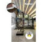 Kanlux 10x2000 mm szögletes, kis méretű, felületre szerelhető eloxált alumínium LED szalag profil, PROFILO B – max 8 mm széles LED szalaghoz