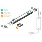 Kanlux 10x2000 mm szögletes, kis méretű, felületre szerelhető eloxált alumínium LED szalag profil, PROFILO B – max 8 mm széles LED szalaghoz