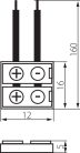 LED szalag gyorscsatlakozós tápvezeték, 160 mm hosszú, 8 mm-es, egyszínű LED szalagokhoz