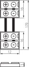 LED szalag gyorcsatlakozós toldó, vezetékkel, 170 mm hosszú, 8 mm-es, egyszínű LED szalagokhoz