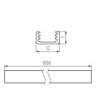 Kanlux 10x1000 mm szögletes, kis méretű, felületre szerelhető eloxált alumínium LED szalag profil, PROFILO B - max 8 mm széles LED szalaghoz