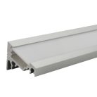 Kanlux 10x1000 mm sarokba szerelhető eloxált alumínium LED szalag profil, PROFILO C-sarokba 30/60 fokos világítási szöggel, max 10 mm széles LED szalaghoz