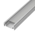 Kanlux 10x1000 mm lapos felületre szerelhető eloxált alumínium LED szalag profil, PROFILO D - max 10 mm széles LED szalaghoz