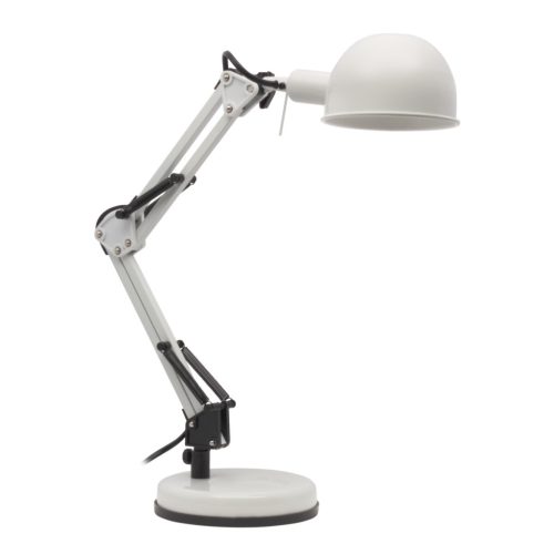Kanlux E14, IP20, 530 mm, fehér, műanyag/fém asztali lámpa, PIXA