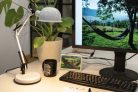 Kanlux E14, IP20, 530 mm, fehér, műanyag/fém asztali lámpa, PIXA