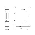 Kanlux, 1 fázisú 45A digitális LCD villamosenergia-fogyasztásmérő (DIN sínre szerelhető), KDEM-1P LCD – MID hitelesített villanyóra, 5 év garancia​