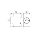 Kanlux KMFS‑16A, fehér, 80×66×45 mm – dugalj TH35 sínre
