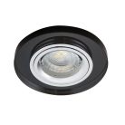 Kanlux Gx5,3, 12V, IP20, Ø90 mm, fekete, üveg házas, kerek, mennyezeti spot lámpatest, MORTA