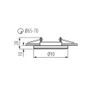 Kanlux Gx5,3, 12V, IP20, Ø90 mm, fekete, üveg házas, kerek, mennyezeti spot lámpatest, MORTA