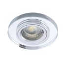 Kanlux Gx5,3, 12V, IP20, Ø90 mm, ezüst, üveg házas, kerek, mennyezeti spot lámpatest, MORTA