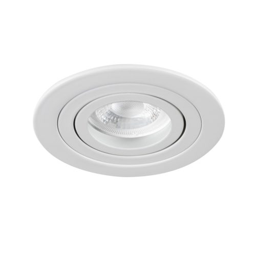 Kanlux Gx5,3, 12V, IP20, Ø92 mm, matt fehér, alumínium házas, kerek, 30°-ban állítható mennyezeti spot lámpatest, SEIDY