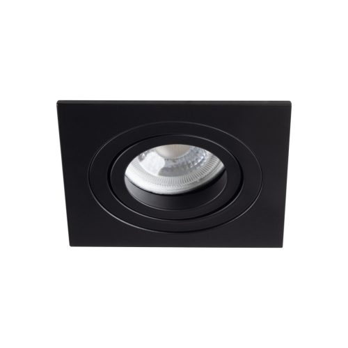 Kanlux Gx5,3, 12V, IP20, 90x90 mm, matt fekete, alumínium házas, kerek, 30°-ban állítható mennyezeti spot lámpatest, SEIDY