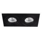 Kanlux 2xGx5,3, 12V, IP20, 170x90 mm, matt fekete, alumínium házas, kerek, 30°-ban állítható mennyezeti spot lámpatest, SEIDY