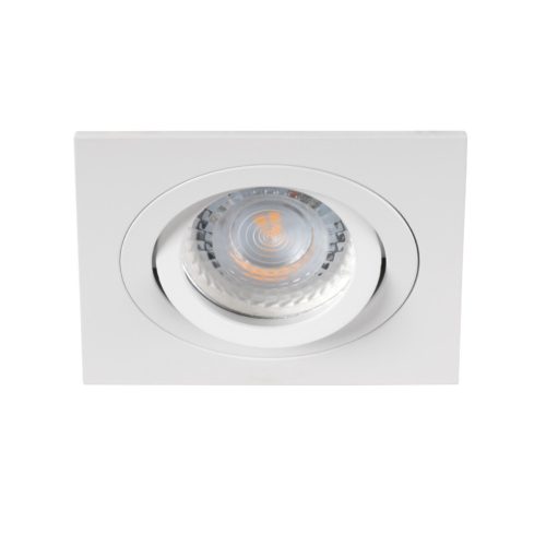 Kanlux Gx5,3, 12V, IP20, 90x90 mm, matt fehér, alumínium házas, szögletes, 30°-ban állítható mennyezeti spot lámpatest, SEIDY