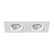   Kanlux 2xGx5,3, 12V, IP20, 170x90 mm, alumínium házas, szögletes, 30°-ban állítható mennyezeti spot lámpatest, SEIDY