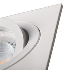 Kanlux 2xGx5,3, 12V, IP20, 170x90 mm, matt fehér, alumínium házas, szögletes, 30°-ban állítható mennyezeti spot lámpatest, SEIDY