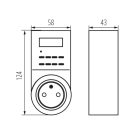 Kanlux CYBER TM-6, 220-240 AC, 50Hz, fehér digitális időkapcsoló – memória tárolóval, 10 programozható ciklussal, 24 órás és heti üzemmóddal