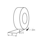 Kanlux 19 mm x 20 m x 0,13 mm, 600 V, 80 °C, sárga-zöld öntapadó PVC szigetelőszalag
