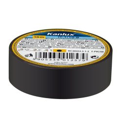   Kanlux 19 mm x 20 m x 0,13 mm, 600 V, 80 °C, fekete öntapadó PVC szigetelőszalag