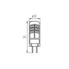 Kanlux 1,5W, 100 lm, 12V, 3000K, G4 meleg fehér LED fényforrás, TANO G4 SMD LED