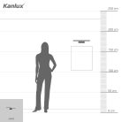 Kanlux 8W, 590 lm, IP44, 4000K, fekete színű, alumínium házas, 110x400 mm, természetes fehér tükörvilágító, ASTEN