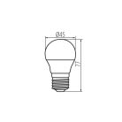 Kanlux 6,5W, 806 lm, 3000K, E27, G45, meleg fehér LED fényforrás, BILO LED