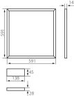 Kanlux, 60x60 cm, 40W, 3600 lm, 4000K, IP20 LED panel, AVAR 6060 40W-NW - beépíthető mennyezeti panel, 25 000 h élettartam