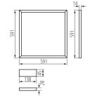 Kanlux, 60x60 cm, 40W, 3800 lm, 6500K, IP20 LED panel, AVAR 6060 40W-CW - beépíthető mennyezeti panel, 25 000 h élettartam