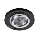 Kanlux 30°-os szögben állítható, Ø95 mm, GU10, IP20, fekete színű, üveg házas, kerek spot lámpa keret, MORTA DT
