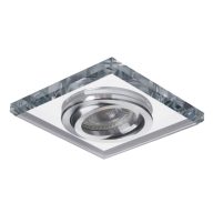   Kanlux 30°-os szögben állítható, 90x90 mm, GU10, IP20, üveg házas, szögletes spot lámpa keret, MORTA DT