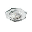 Kanlux 90x98 mm, GU10, IP20, ezüst színű, üveg házas, nyolcszög alakú spot lámpa keret, MORTA OCT